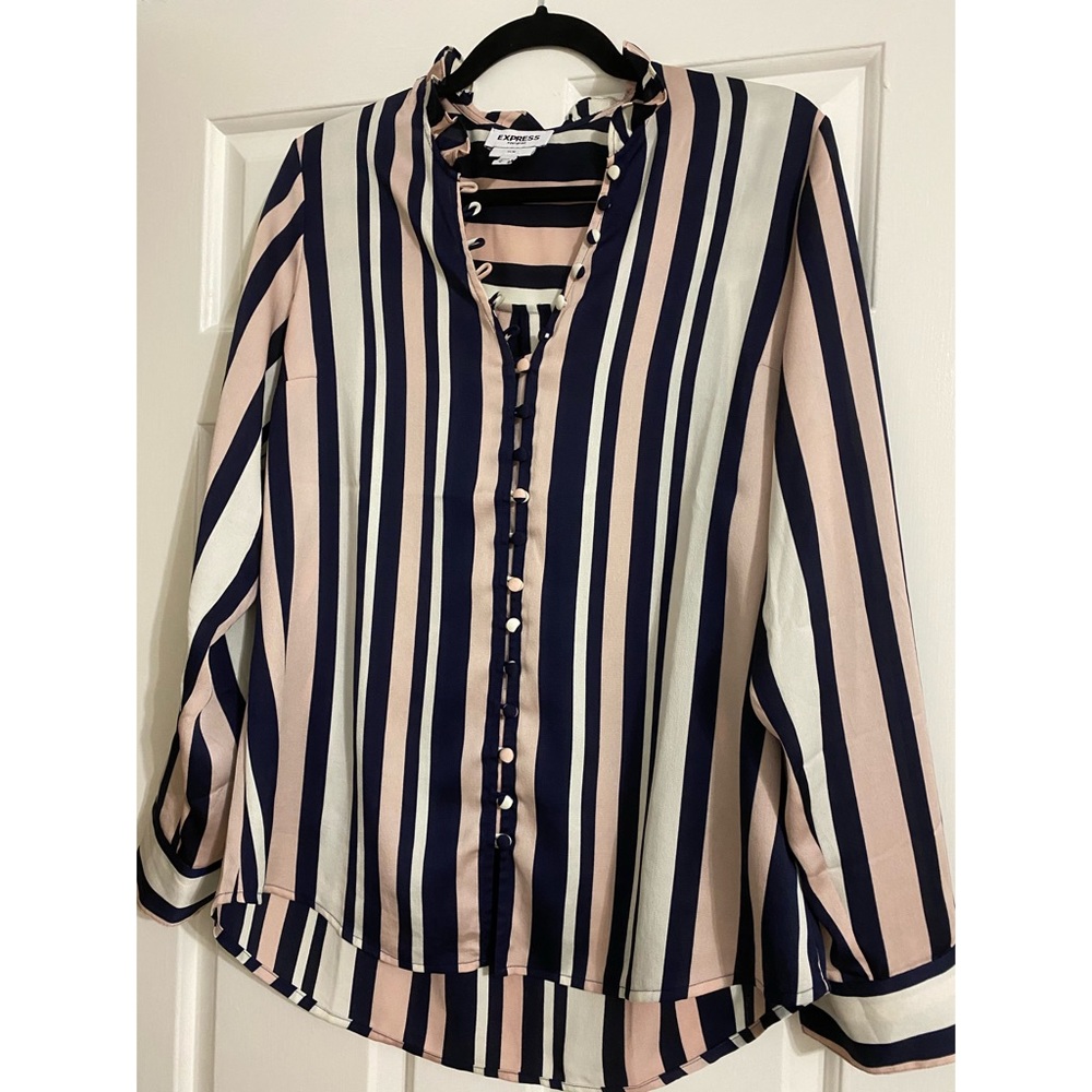 Express striped blouse size L